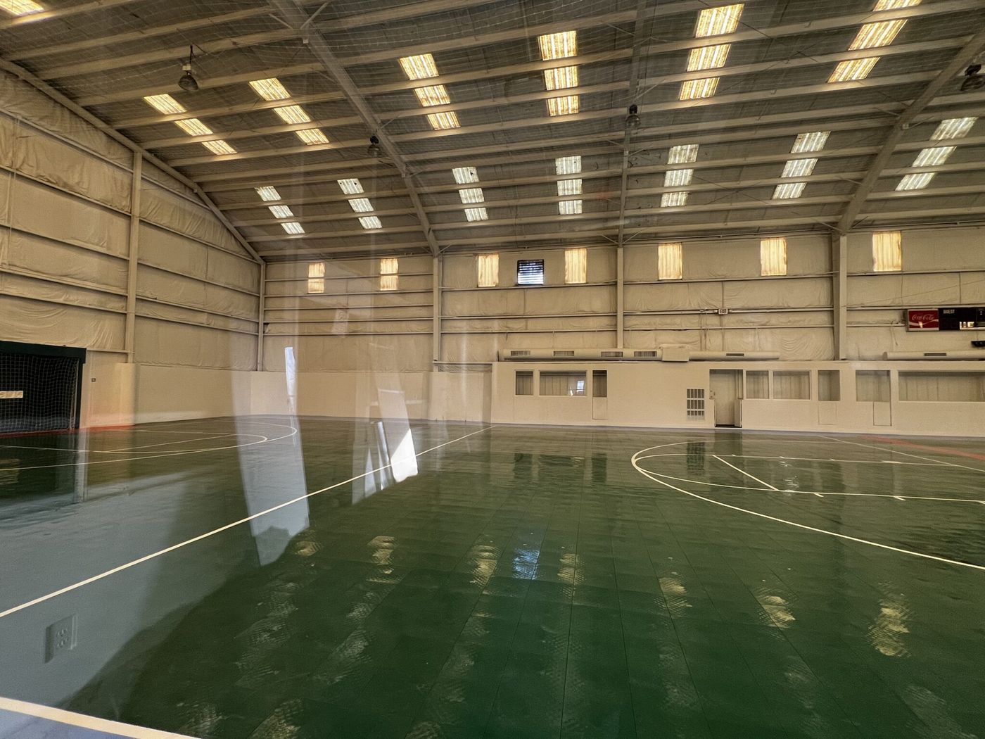 Futsal goal and court lines